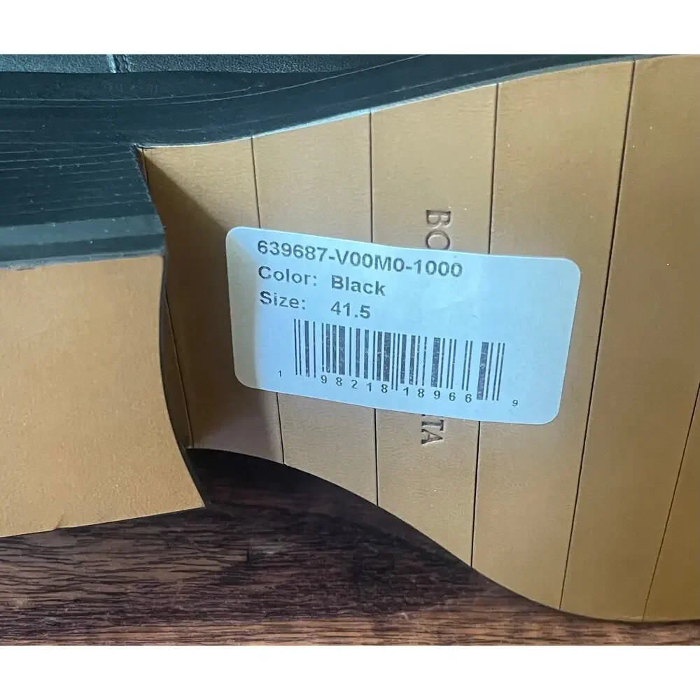 $1,800 NIB Bottega Veneta Black Leather Block Heel Chelsea Boots Size 41.5(8.5)